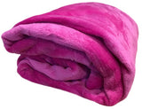 Dark Pink Super Soft Bed Throw Flannel Blanket