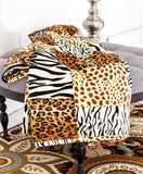 Safari Super Warm Cozy Bed Throw Flannel Blanket