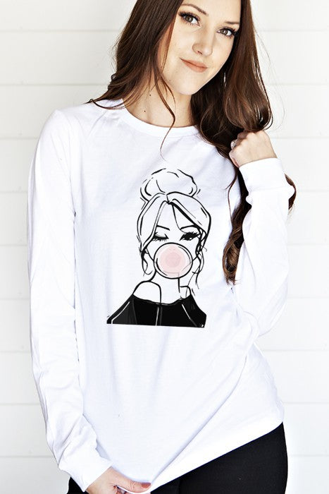 Bubble Gum Long Sleeve Top