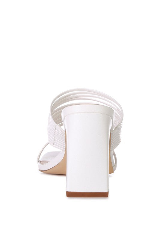 Toe Ring Mid Block Heel Sandals