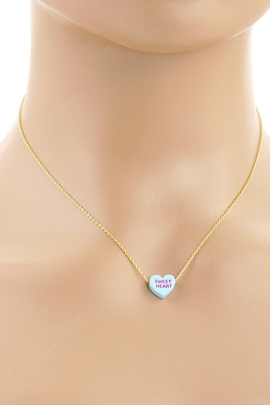 Gold Dipped Heart Candy Necklace
