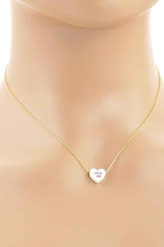 Gold Dipped Heart Candy Necklace