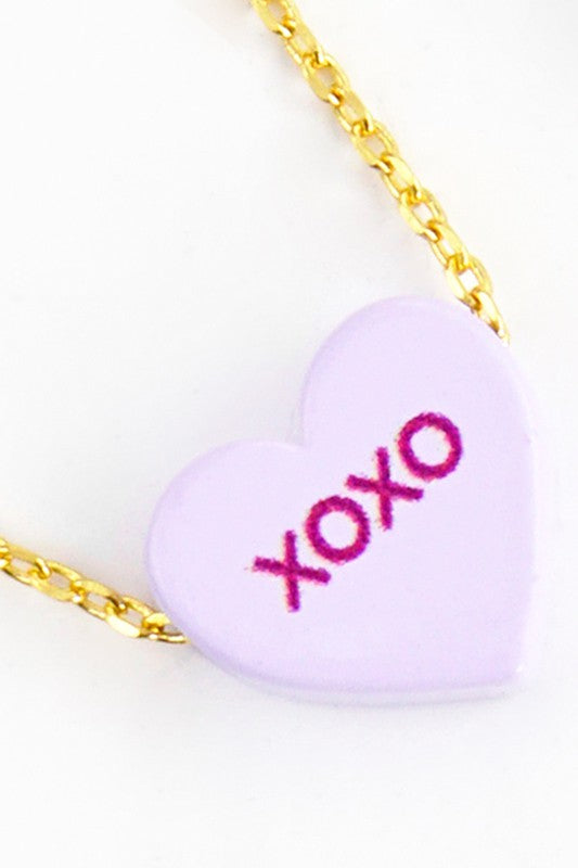 Gold Dipped Heart Candy Necklace