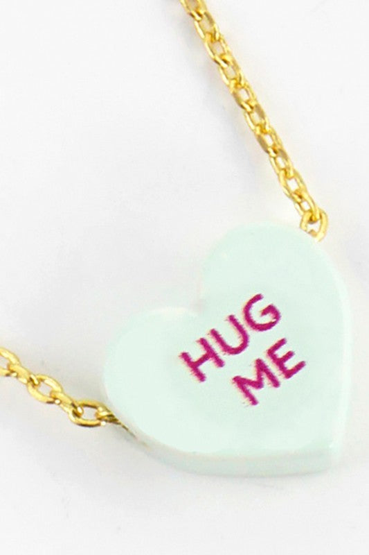 Gold Dipped Heart Candy Necklace