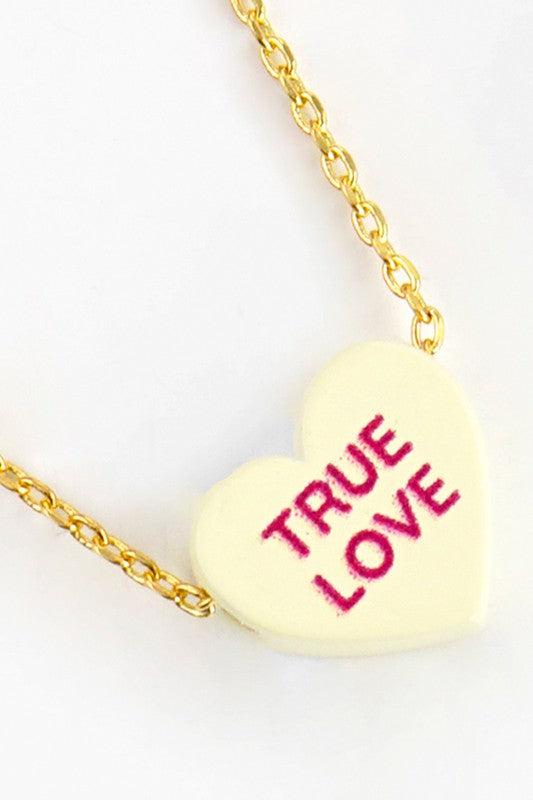 Gold Dipped Heart Candy Necklace