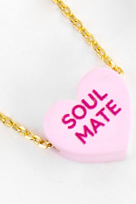 Gold Dipped Heart Candy Necklace