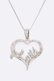 FAITH Cubic Zirconia Heart Pendant Necklace
