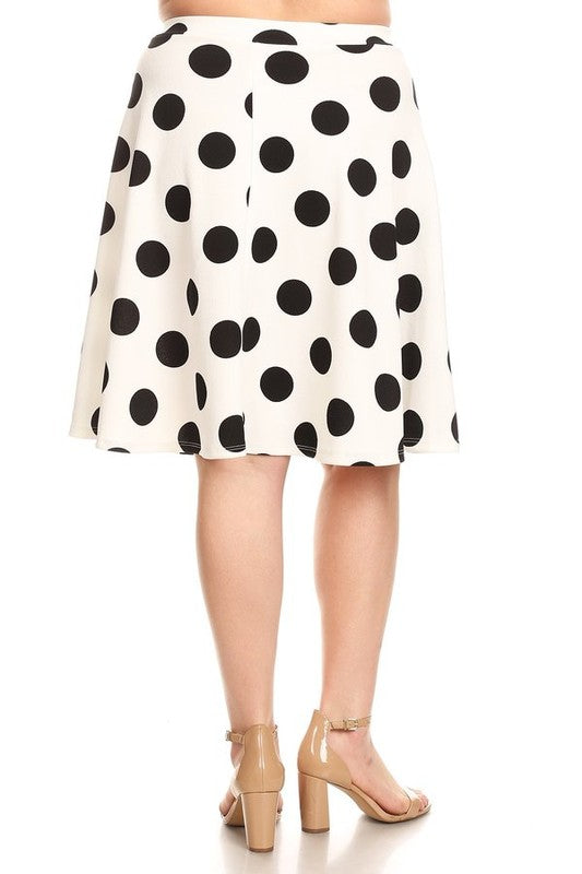 Plus Size Polka Dot Skirt