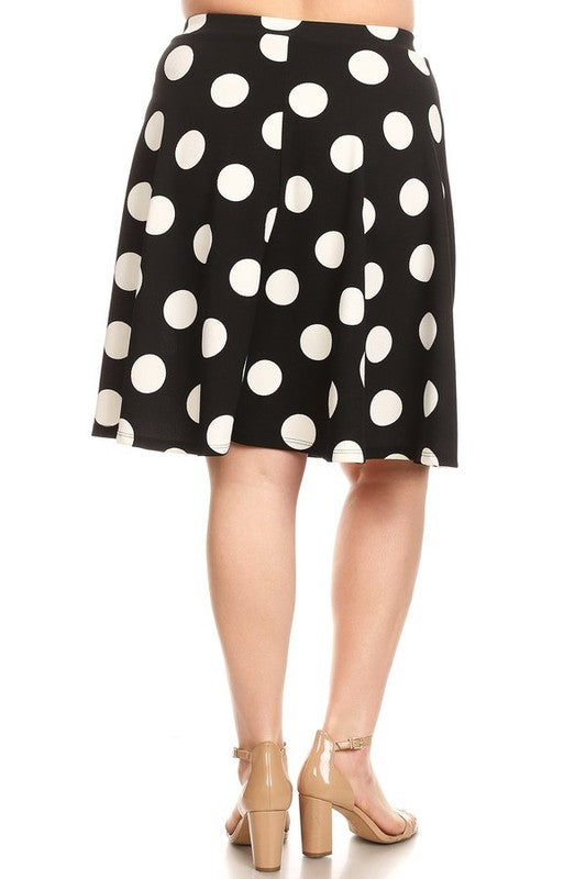 Plus Size Polka Dot Skirt