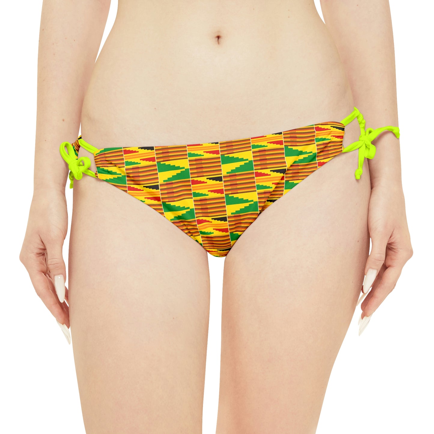 Kente Print Strappy Bikini Set