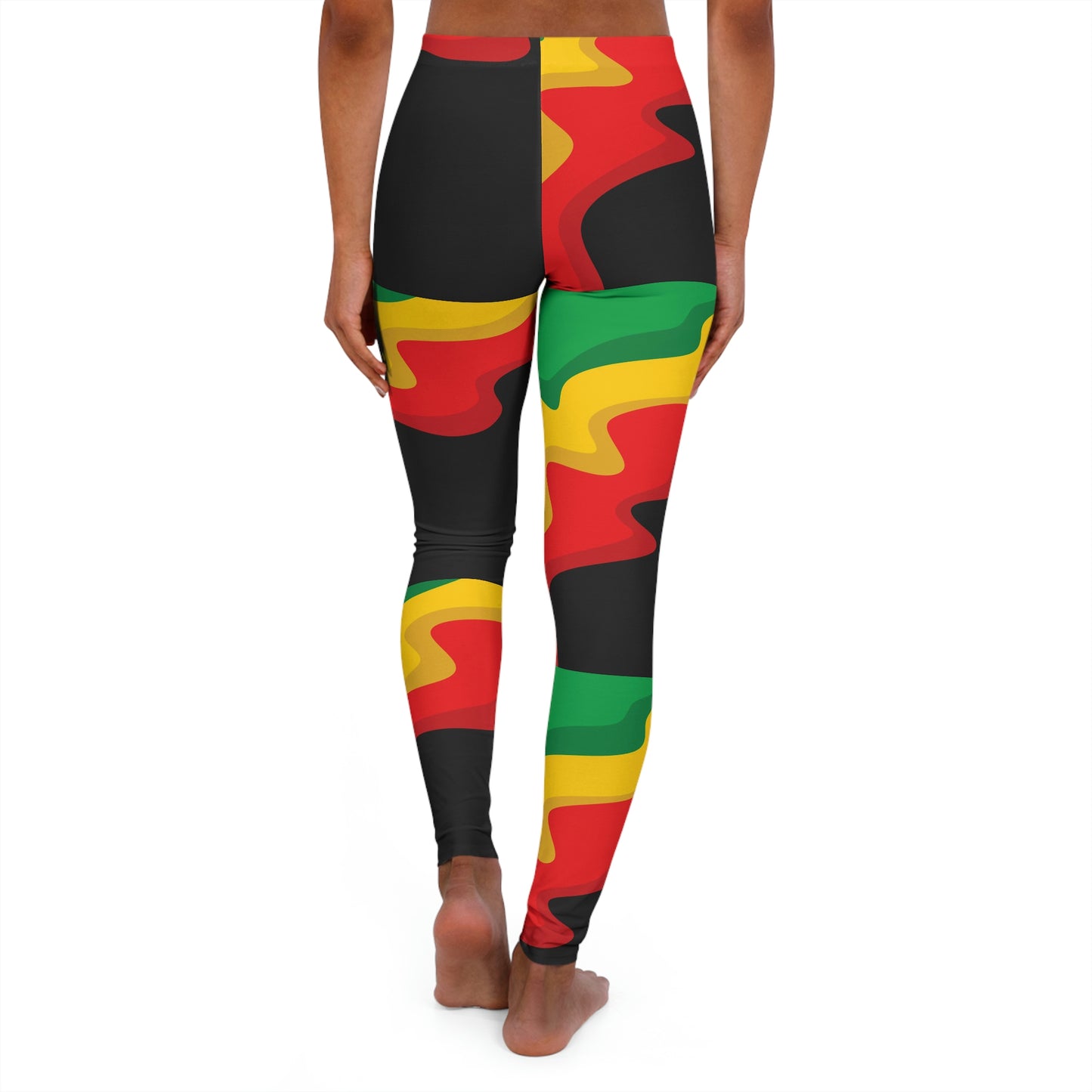 Rasta Print Women's Spandex Leggings