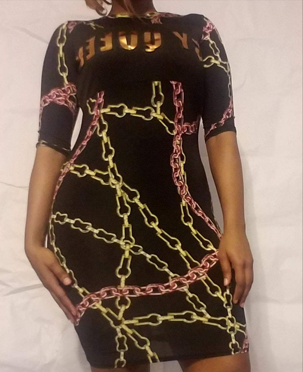 "icy queen" bodycon dress