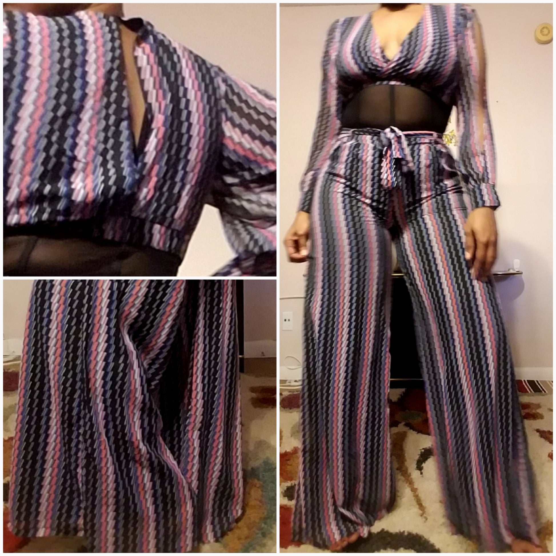 havanna nights palazzo pants & crop top set