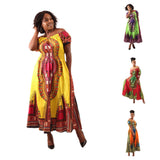 traditional print african tribal dashiki royalty maxi dress