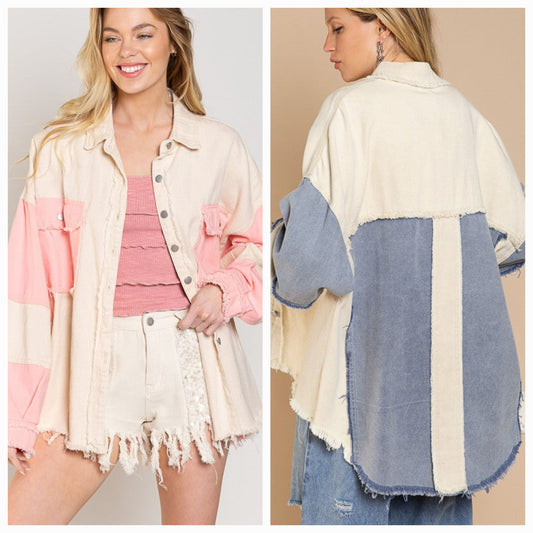 Oversized Two-Toned Shacket