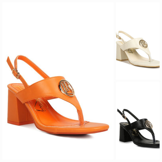Monde Block Heel Thong Sandals