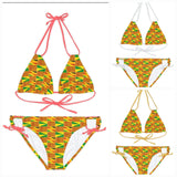 Kente Print Strappy Bikini Set