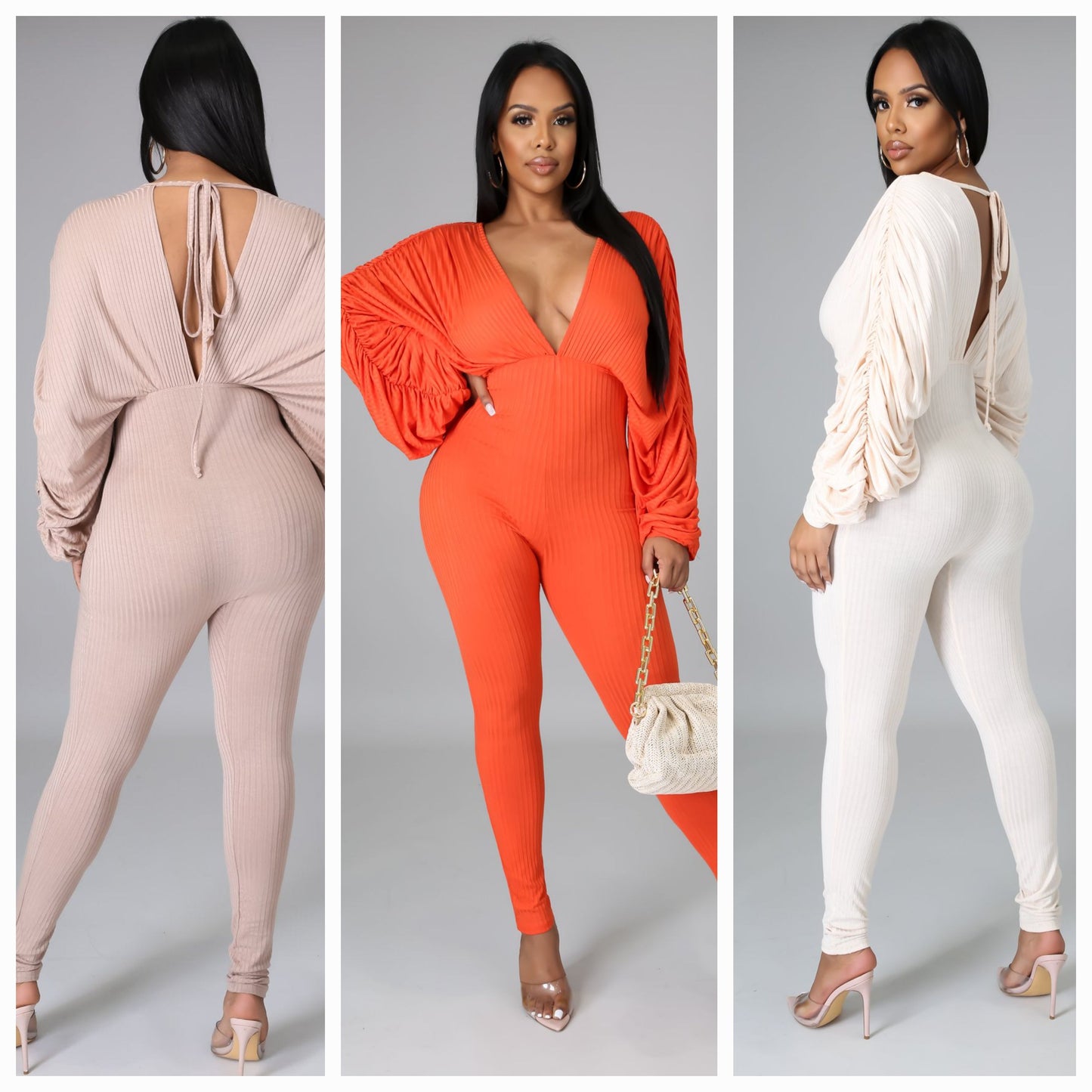 Sexy Ribbed Stretch Jumpsuit