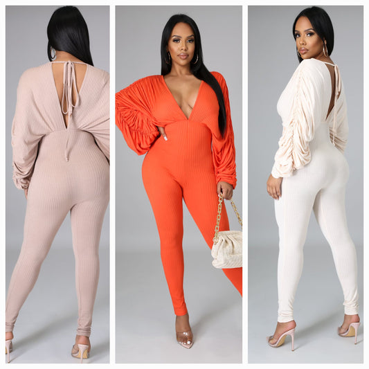 Sexy Ribbed Stretch Jumpsuit