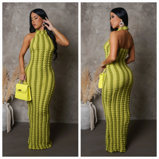 2 Shades Of Green Maxi Dress