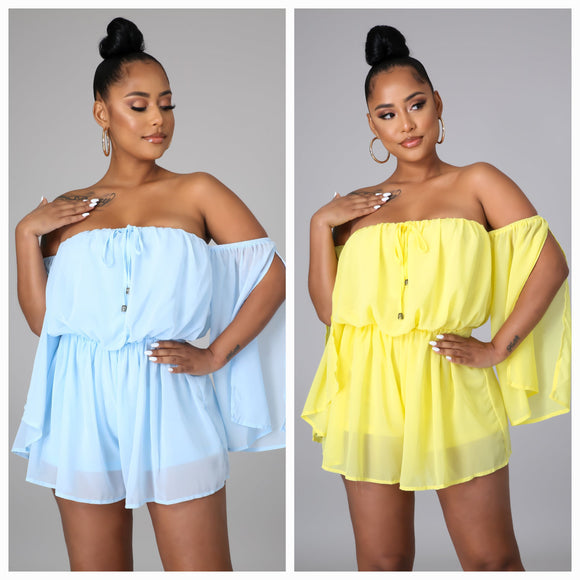Sexy & Sweet Stretchy Off Shoulder Romper