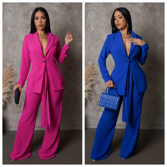 Business Pants Suit & Jacket Set