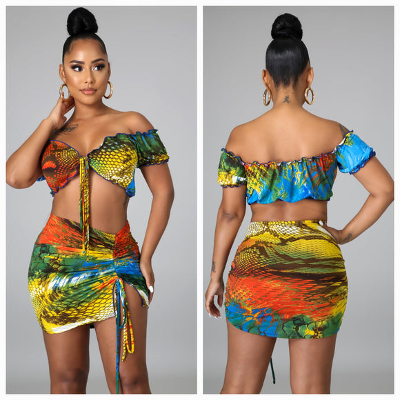 Tropical Island Gal Skirt Set