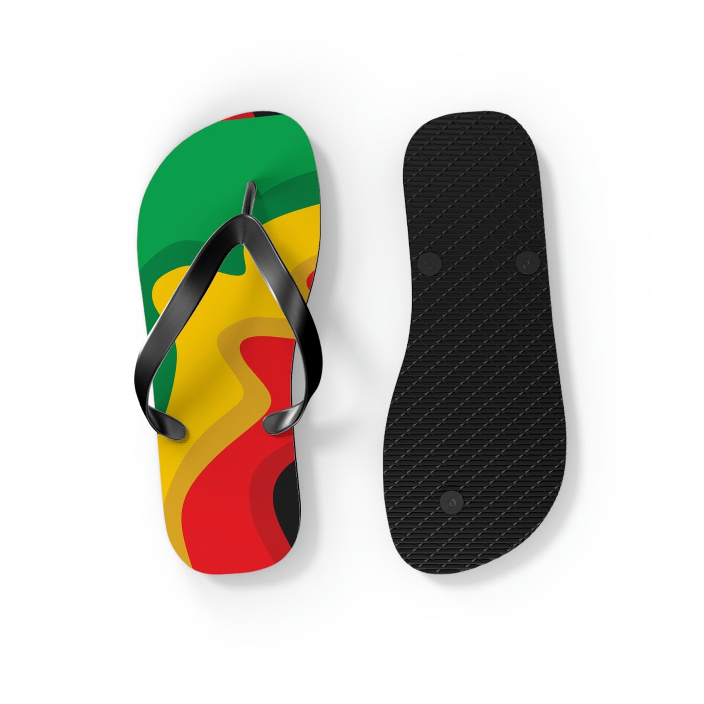 Rasta Print Flip Flops