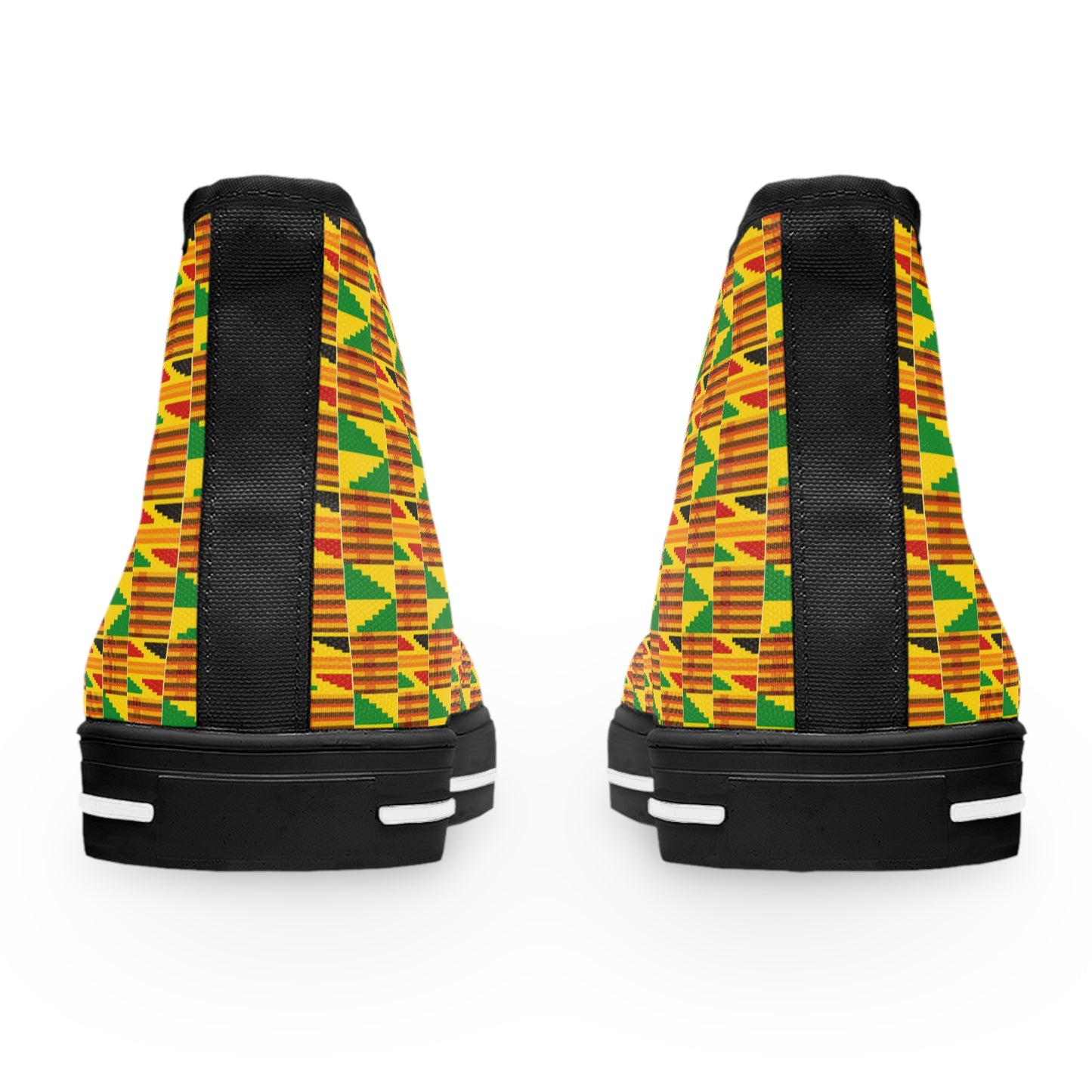 Customized Kente Print Women's High Top Sneakers