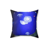 Jelly Fish Print Square Pillow