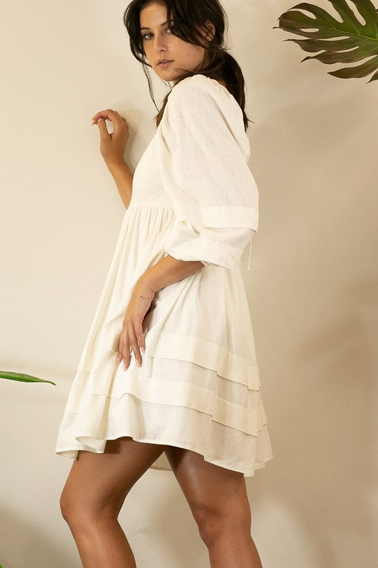 PUFF SLEEVE DOLL MINI DRESS