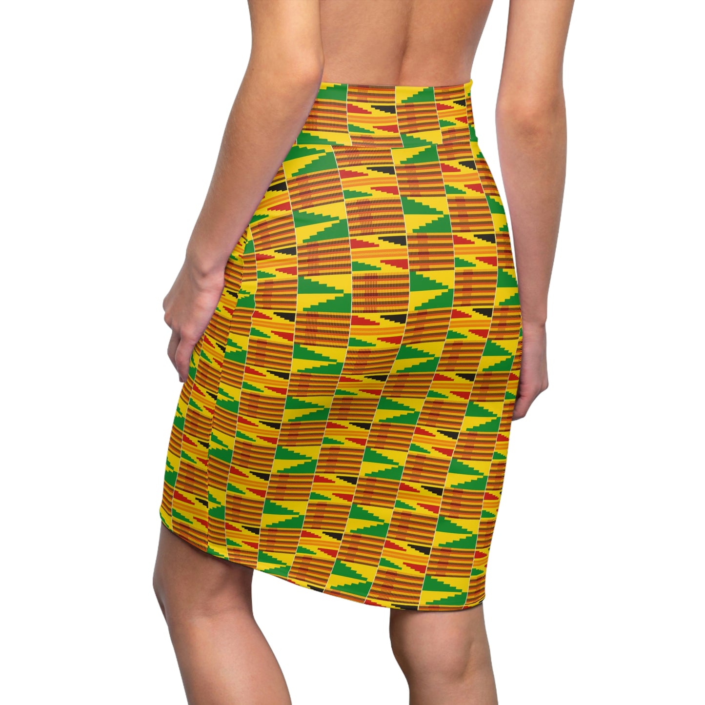 Kente African Print Pencil Skirt