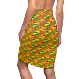 Kente African Print Pencil Skirt