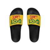 "One Love" Print Men's Slide Sandals