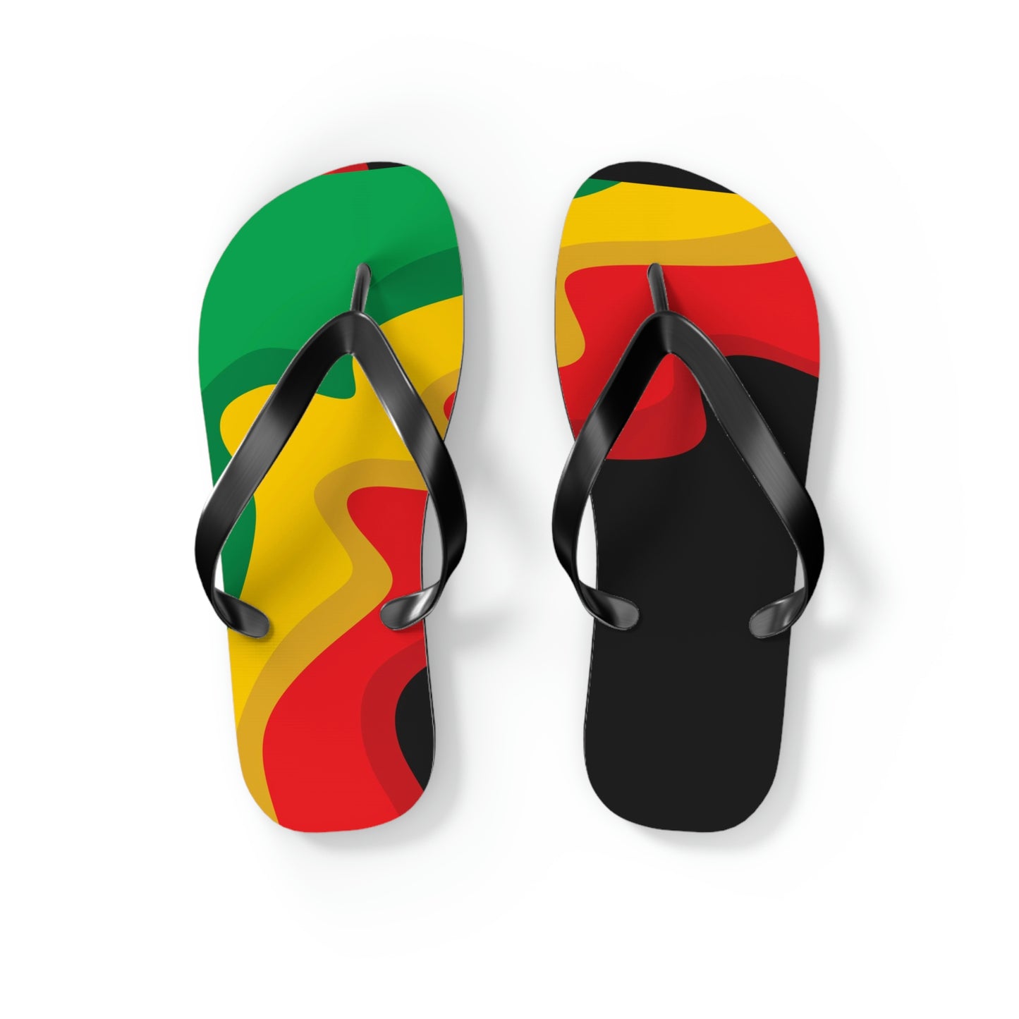 Rasta Print Flip Flops