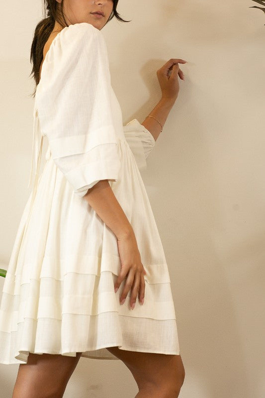 PUFF SLEEVE DOLL MINI DRESS