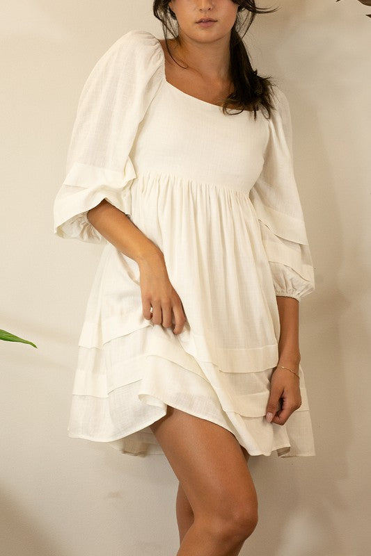 PUFF SLEEVE DOLL MINI DRESS