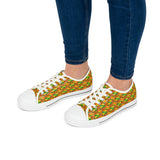 Customized Kente Print Women's Low Top Sneakers