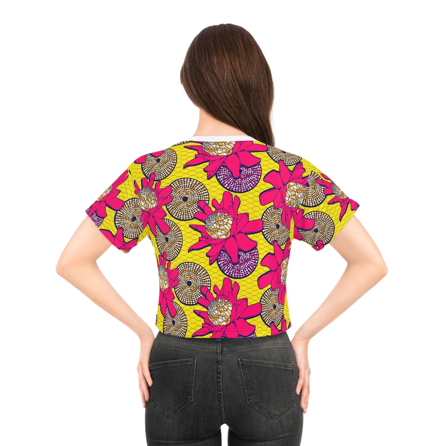 African Flower Print  Cropped Top