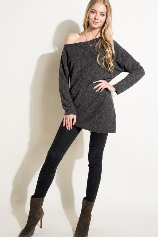 Plus Size One Shoulder Top