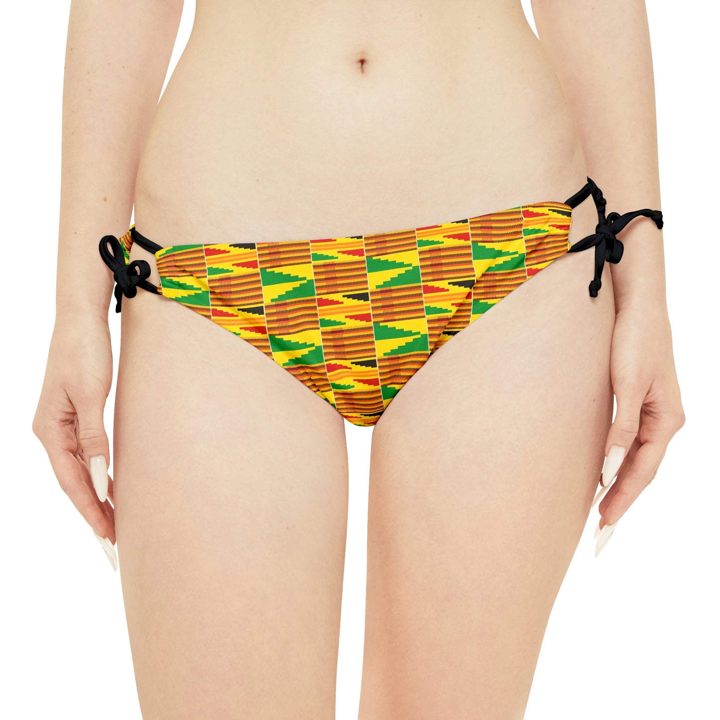 Kente Print Strappy Bikini Set
