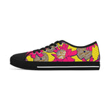 African Bold Flower Graphic Print Women's Low Top Sneakers (2 Colors)