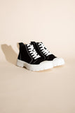 CRAYON-G LACE UP BLACK & WHITE SNEAKERS