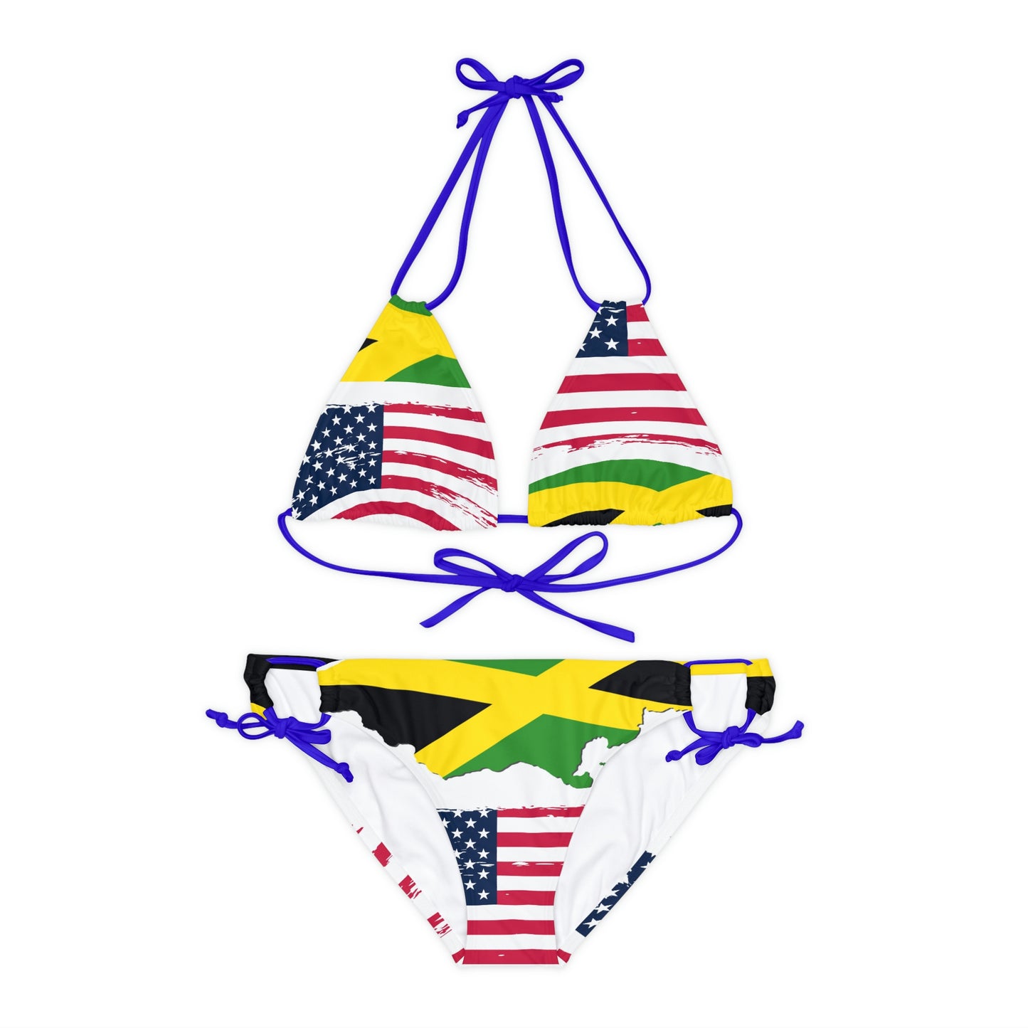 Jamaican American Jamerican Strappy Bikini Set
