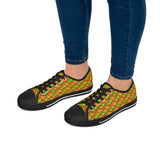 Customized Kente Print Women's Low Top Sneakers