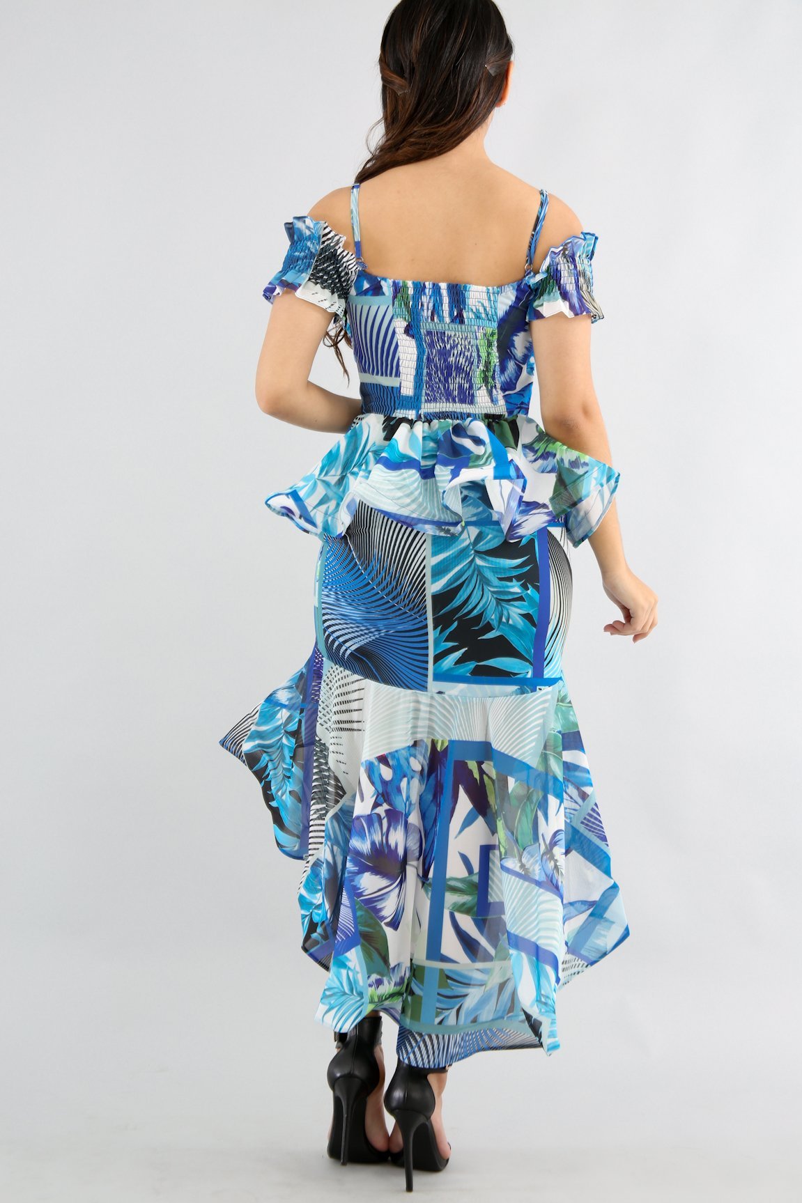 swirly palm leaf skirt set