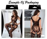 Queen Size Halter Lace Tie Back Bodystocking Dress