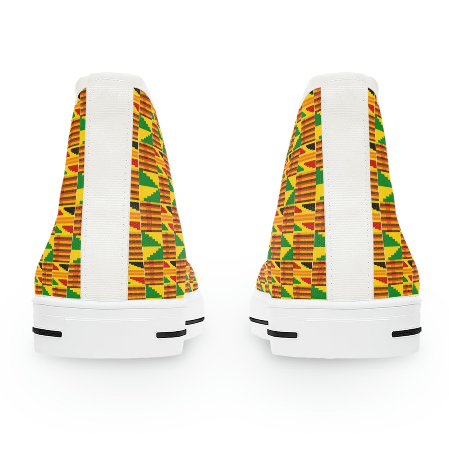 Customized Kente Print Women's High Top Sneakers