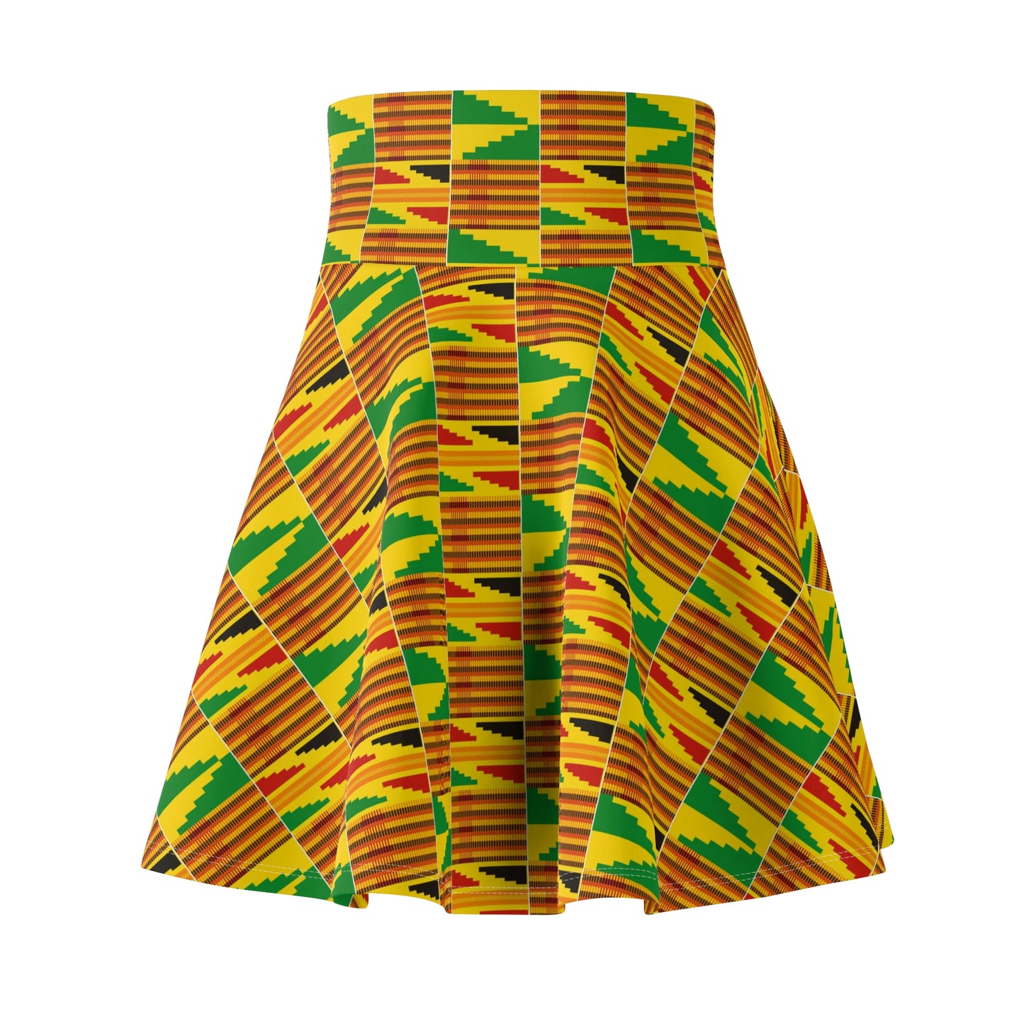 Customized Kente Print Women's Skater Skirt