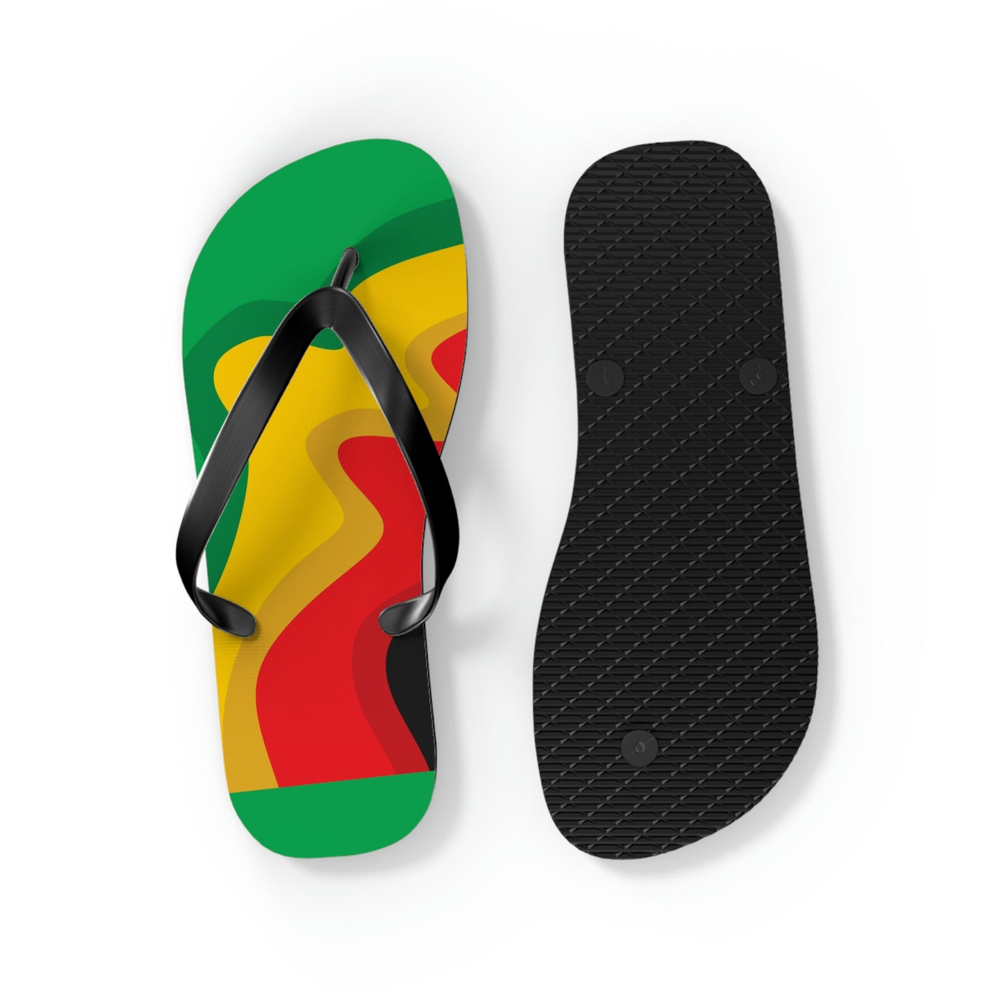 Rasta Print Flip Flops